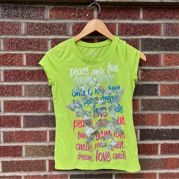 Canyon River Blues Lime Green Graphic Short Sleeve Tee Shirt - Picture 1 of 3